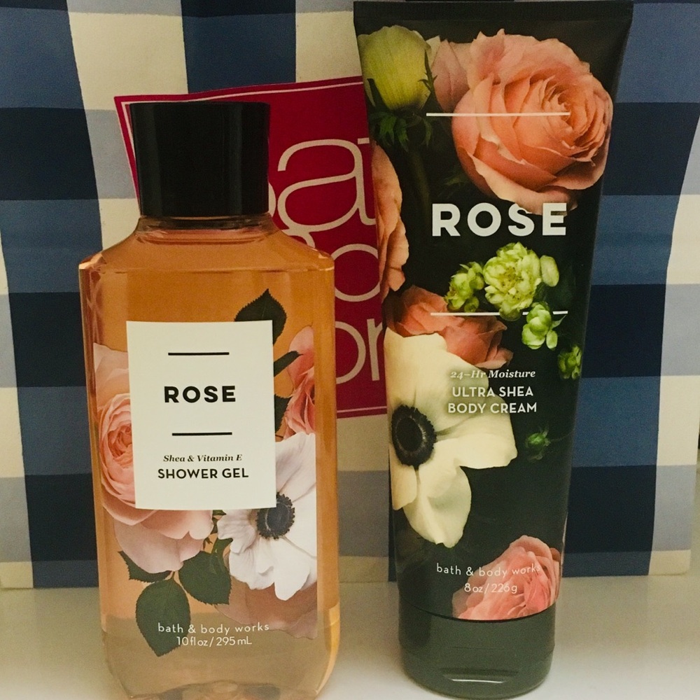 BBW Rose Body Wash Cream Loofah Lot of 3 Bath & Body Works Bundle New NWT - Picture 3 of 8
